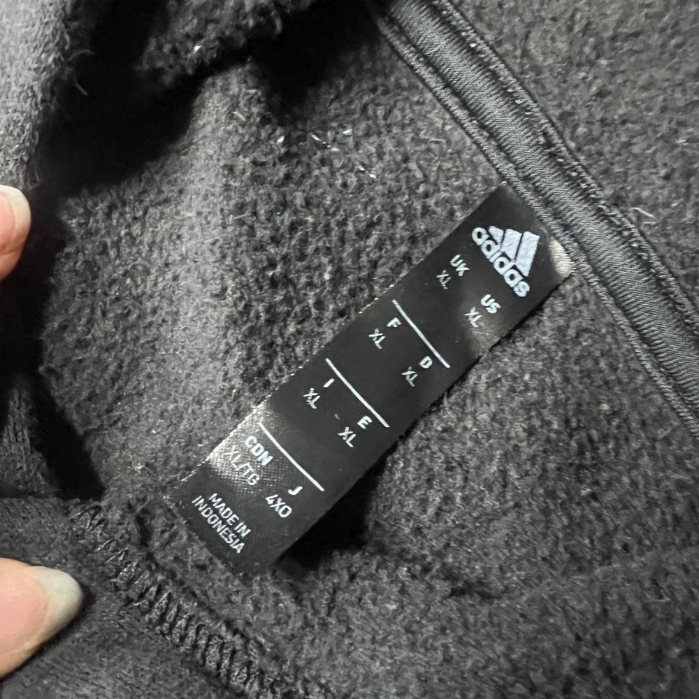 Adidas Black and Red Long Sleeve Pullover Hoodie ADULT XL - Picture 3 of 4